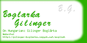 boglarka gilinger business card